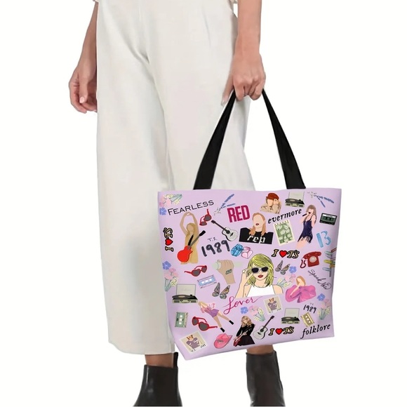 Taylor Swift Handbags - NEW TS Swiftie Eras Tote Bag with Handles and Inside Pocket